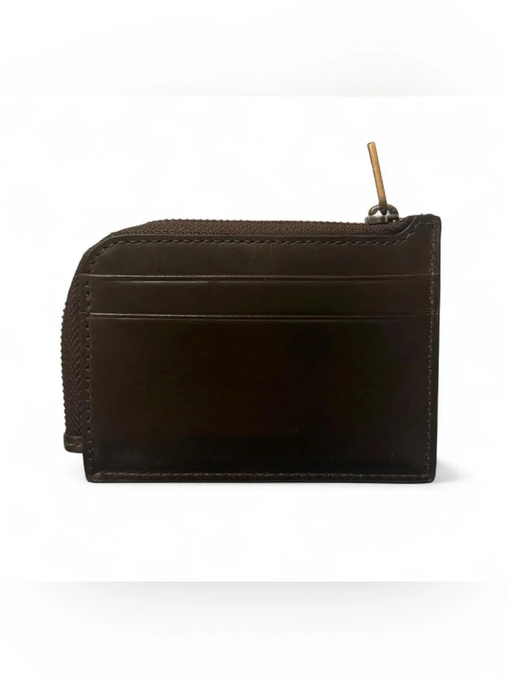 Fossil Dark Brown Leather Zip Pouch